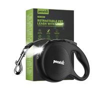 Pecute Retractable Dog Lead with Light, 8m/26ft Dog Lead with 360° Tangle-Free Extended Leash, Anti-Slip Handle and Quick Brake Button, Suitable for Dogs Up to 110lbs/50kg in Weight