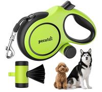pecute Retractable Dog Leash with Poo Bag Holder, 2025 New 8m Dog Lead with 360° Tangle-Free Extended, One-Handed Brake,Pause, Lock, Green