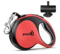 Pecute Retractable Dog Leash with Poo Bag Holder, 8m Dog Leash with 360° Tangle-Free Extended Leash, Anti-Slip Handle and Quick Brake Button, Suitable for Dogs Up to 30kg in Weight