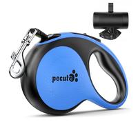 Pecute Retractable Dog Leash with Poo Bag Holder, 8m Dog Leash with 360° Tangle-Free Extended Leash, Anti-Slip Handle and Quick Brake Button, Suitable for Dogs Up to 30kg in Weight