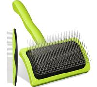 Pecute Slicker Dog Brushes for Grooming, Dog Brush for Cockapoo, Labradoodles, Ergonomic Cat Grooming Brush with 25mm Long Pins to Detangle Knots, Remove Loose Hair, Soft Pad for Sensitive Pet Skin, S