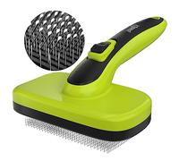 pecute Slicker Dog Brushes,Self Cleaning Pet Grooming Brush- Removes 90% of Dead Undercoat and Loose Hairs,Suitable for Medium and Long Haired Dogs Cats(Large, Upgraded Button)