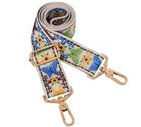 pecvan Purse Strap Replacement Crossbody Wide Shoulder Strap Adjustable Canvas Straps Handbag Strap Replacement Belts Butterfly