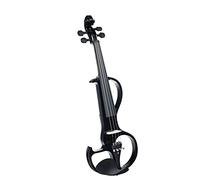 PECY 4/4 Size Electric Silent Violin Black Set Ebony Tailpiece W/Fingerboard Chin Rest Solidwood Body Violin Instrument
