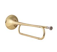 PECY B Flat Bugle Call Trumpet C Bugle Brass Material Instruments With Mouthpiece For School Band Cavalry Beginner Band Trumpets (Color : B Flat Bugle)