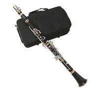 PECY Black Clarinet 17 Key Hard Rubber Body Woodwind Instruments With Cloth Reed Music Instrument Clarinet Woodwind Instrument (Color : 01)