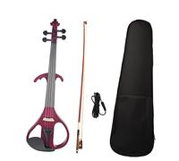PECY Electric Violin Right Handed Size 4/4 Size Electric Silent Set W/Brazilwood Bow+Bridge+Case Violin Instrument