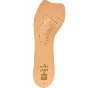 Pedag 121 Lady 3/4 Ultra Thin Leather Self Adhesive Insole for All Heels, Tan, Women's 6 by Pedag