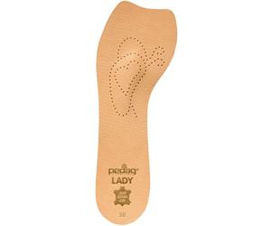 Pedag 121 Lady 3/4 Ultra Thin Leather Self Adhesive Insole for All Heels, Tan, Women's 6 by Pedag