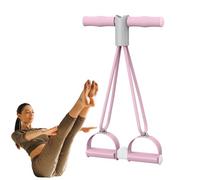 Pedal Ankle Puller - Stretch Bands, 1 Piece Tension Rope For Core Conditioning, 4 Tube Elastic System With Foot Rest, Fitness Gear, Resistance Cord For Pilates, Yoga And Residential Workout