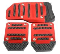 Pedal Automobile For 3 Piece Universal Non-slip Aluminum Alloy Manual Transmission Pedal Cover Kit Pedals Red Blue Silver Auto Parts Car Gas Brake(Red set)