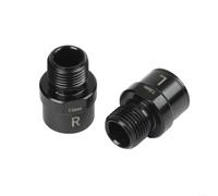 Pedal Axle Extender, 16mm/20mm Stainless Steel Spacer for 9/16 Inch Bike Pedals, Reduces Knee Strain and Rubbing for Road Cycling(16mm black)