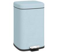 Pedal Bin 12L Light Green Metal Compact Soft-Close Waste Bin with Bucket Kitchen