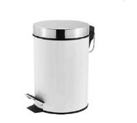 PEDAL BIN 3 LITRE LID RUBBISH WASTE DUST LITTER PAPER SMALL BLACK WHITE KITCHEN