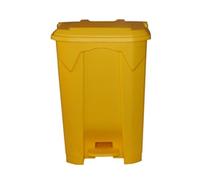 Pedal Bin; 80L; Polypropylene; Yellow