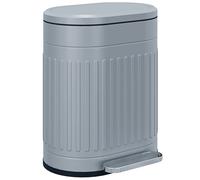 Pedal Bin Grey 20L Metal & PP Plastic 36.5x31.2x45cm Soft-Close w/ Inner Bucket