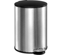 Pedal Bin Kitchen Waste Rubbish Trash Soft Close Lid Slim Stainless Steel 20L