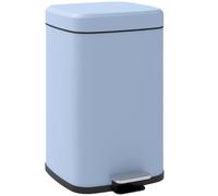 Pedal Bin Light Blue 20L Metal & PP 35x28x45cm Soft-Close Kitchen Compact Silent