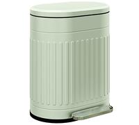 Pedal Bin Light Green 20L Powder Coated Metal & PP Plastic 36.5x31.2x45cm Small