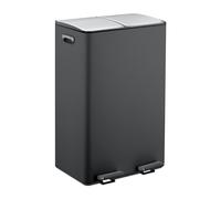 Pedal Bin Rubbish Separation Divider Kitchen Dustbin 30 Litres Recycling Iron