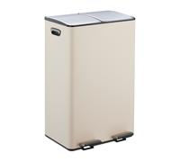 Pedal Bin Rubbish Separation Divider Kitchen Dustbin 30 Litres Recycling Iron