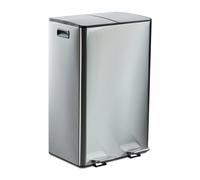 Pedal Bin Rubbish Separation Divider Kitchen Dustbin 30 Litres Recycling Metal