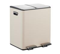 Pedal Bin Rubbish Separation system Kitchen Dustbin 15 Litres Recycling Iron