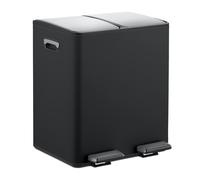 Pedal Bin Rubbish Separation system Kitchen Dustbin 15 Litres Recycling Iron