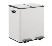 Pedal Bin Rubbish Separation system Kitchen Dustbin 15 Litres Recycling Iron