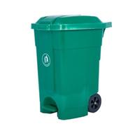 Pedal Bin; w Recycling Stickers; 70L; Polyethylene; Green