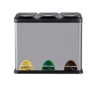 Pedal bin Waste separation system Bin Waste sorter 3 sections Kitchen