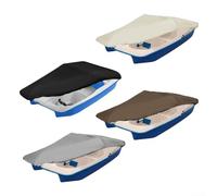 Pedal Boat Cover Waterproof, 420D Oxford Marine Protector with Adjustable Support Pole, Windproof Pedalo Dust Sheet, Breathable Paddle Boat Storage Tarp for 3 Seater(grey286*200cm)