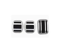 Pedal Cover For Peugeot 2008 GT P24 MK2 2020~2025 Rubber Anti-Slip Stainless Steel Footrest Foot Cover Pad Car Gas Brake Pedal Car Pedals(MT 3pcs)