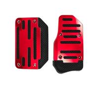 Pedal Cover Non Slip Accelerator Pedal 2pcs Aluminum Automatic Transmission Car Foot Gas Blue Red Kit Fuel Pedal Pedals Cover Non-slip Silver V3e4 Brake Accelerator Pedal Covers(Red)