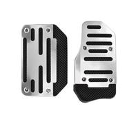 Pedal Cover Non Slip Accelerator Pedal 2pcs Aluminum Automatic Transmission Car Foot Gas Blue Red Kit Fuel Pedal Pedals Cover Non-slip Silver V3e4 Brake Accelerator Pedal Covers(Silver)