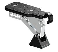 Pedal Cover Non Slip Accelerator Pedal Chrome-Plated Aluminum Alloy Car Foot Pedal Step Board With Hook Universal Vehicle Auxiliary Running Pedal Set(Black)