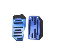 Pedal Cover Non Slip Accelerator Pedal For Automatic Car Gas & Brake Footrest Red/Silver/Blue Aluminum Pedal Covers Pedal Set(Automatic Blue)