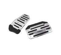 Pedal Cover Non Slip Accelerator Pedal For Automatic Car Gas & Brake Footrest Red/Silver/Blue Aluminum Pedal Covers Pedal Set(Automatic Silver)
