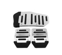 Pedal Cover Non Slip Accelerator Pedal For Automatic Car Gas & Brake Footrest Red/Silver/Blue Aluminum Pedal Covers Pedal Set(Manual Silver)