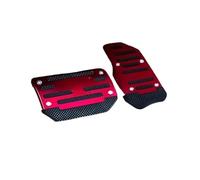 Pedal Cover Non Slip Accelerator Pedal For Automatic Car Gas & Brake Footrest Red/Silver/Blue Aluminum Pedal Covers Pedal Set(Automatic Red Set)