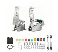 Pedal Cover Racing LoadCell Pedals 3mm Stainless Steel Racing Simulator Cockpit Pedals For Pc Game Gear Pedal For Wheel Brake Foot Pedals(2TB 2Hydraulic rod)
