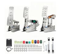 Pedal Cover Racing LoadCell Pedals 3mm Stainless Steel Racing Simulator Cockpit Pedals For Pc Game Gear Pedal For Wheel Brake Foot Pedals(3TB 2Hydraulic rod)