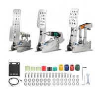 Pedal Cover Racing LoadCell Pedals 3mm Stainless Steel Racing Simulator Cockpit Pedals For Pc Game Gear Pedal For Wheel Brake Foot Pedals(3TB)