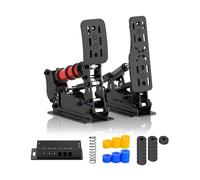 Pedal Cover Sim Racing Simulator Pedal PC Simracing Pedals Support Vibration Motor Driving Game Accessories Brake Foot Pedals(Black X-P2-H2)