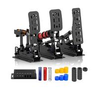 Pedal Cover Sim Racing Simulator Pedal PC Simracing Pedals Support Vibration Motor Driving Game Accessories Brake Foot Pedals(Black X-P3-H3)