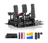 Pedal Cover Sim Racing Simulator Pedal PC Simracing Pedals Support Vibration Motor Driving Game Accessories Brake Foot Pedals(Black X-H3-3-1)