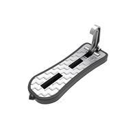 Pedal Covers Extended Car Door Step Foldable Car Roof Rack Step Universal Latch Hook Auxiliary Foot Pedal Aluminium Alloy Safety Hammer Brake Pedal Pads(Extended In Silver)