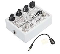 Pedal Electric Preamp for Guitars, Portable Aluminium Alloy, DC9V Power Supply - Durable Construction, LED Indicator, Enhances Acoustic Guitar Sound