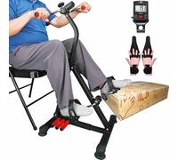 Pedal Exerciser Bike Hand Arm Leg and Knee Peddler Adjustable Fitness Equipment for Seniors, Elderly Home Dual Pedal Exercise Bike for Total Body, with Monitor - Great Gift for Elderly Rehab