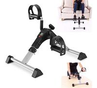 Pedal Exerciser Foldable Portable Mini Exercise Bike With Digital Display For Legs And Arm Under Desk Bike Cycle Stepper Training For Indoor And Outdoor Rehab Workout